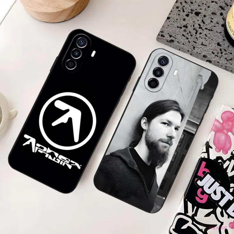 Aphex Twin Symbol Logo Phone Case For Huawei P50 P30 P40 Mate 50 40 30 NOVA 10 9 8 Pro Plus Black Soft Cover