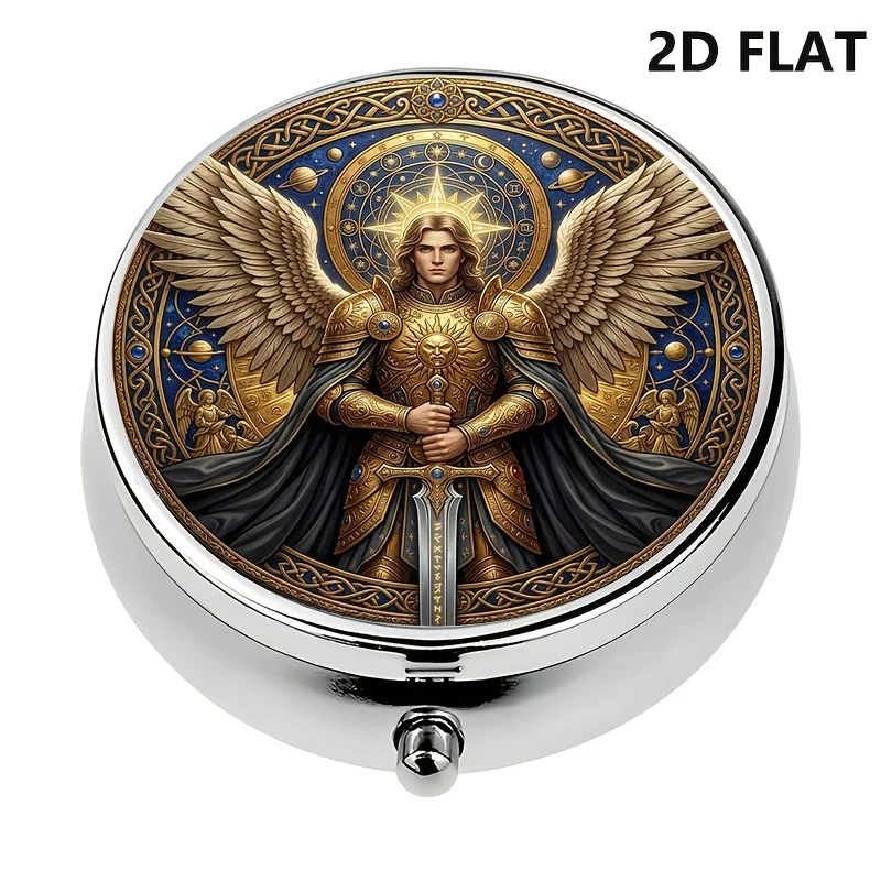Single-piece package, Angel Guardian daily storage box, travel portable version, unique design, flat printing, flat shape