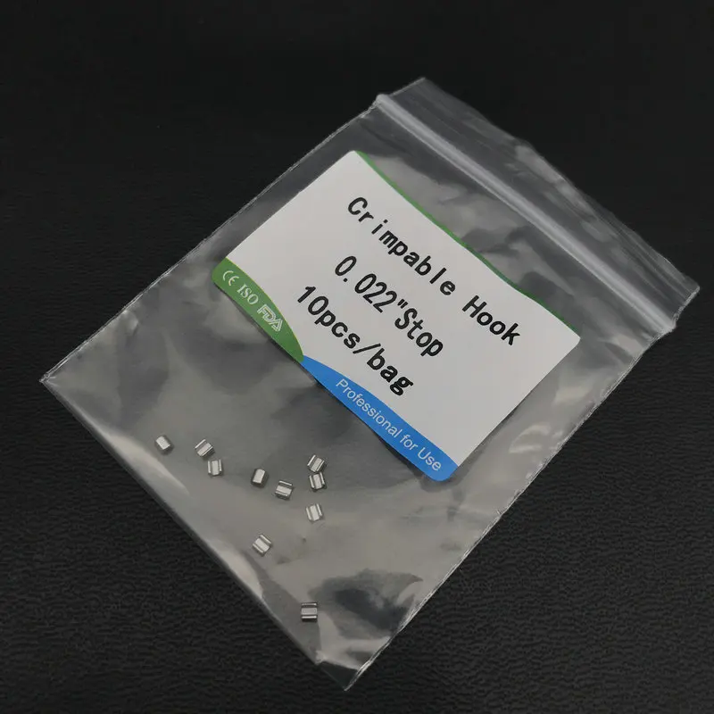 10pcs/pack Dental Crimpable Hook Stop Orthodontic Dental Round Hole Wire Bracket End Dentist Product