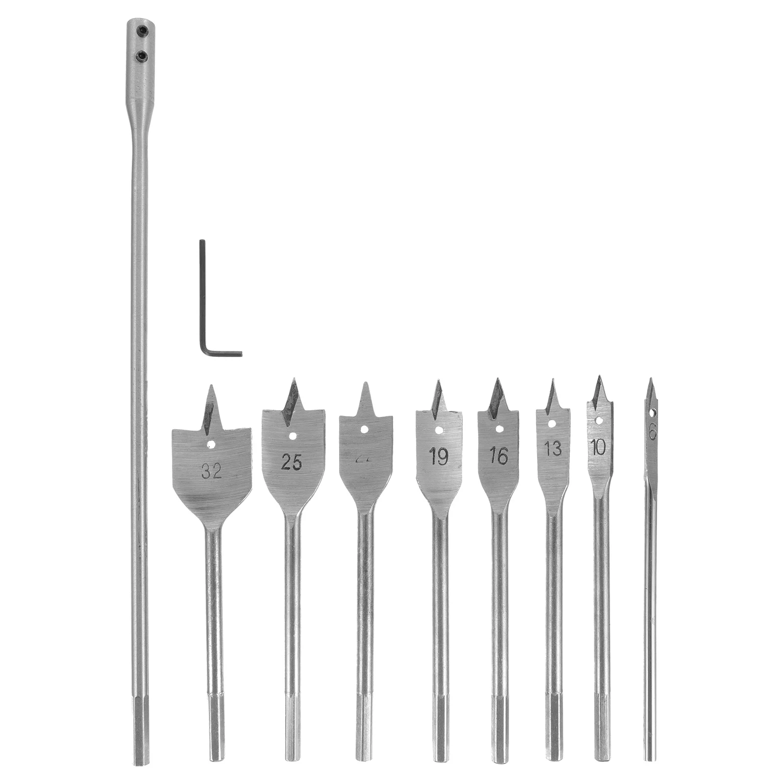 10 pezzi punta da trapano per la lavorazione del legno 3 lame piatte noiose per legno plastica compensato foro strumento per falegname punta da trapano per legno