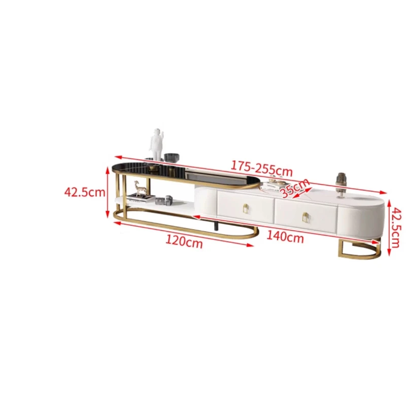 Mobile Stand Tv Tables Monitor Entertainment Retractable Accent Tv Cabinets Fluted Side Muebles Para Salas Bauhaus Furniture
