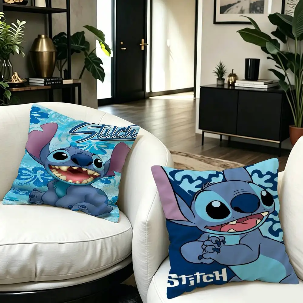 Cute S-Stitch Maple Design Cushion Cover Happy Autumn Harvest Decor Holiday Decorati Pillow Cover