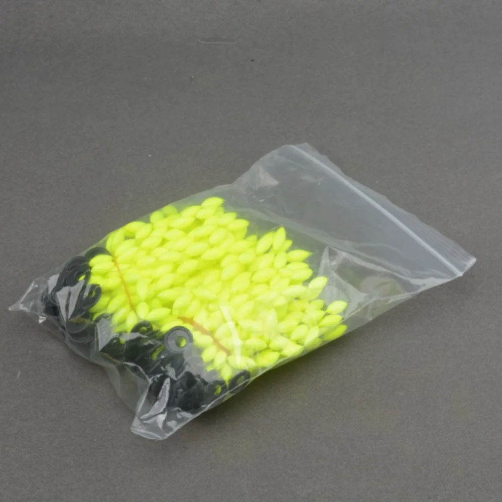 300Pcs/50packs Line Tackle Accessories Fishing Bobber Stopper Fishing Supply Float Rubber Bean High Concentricity Transparent