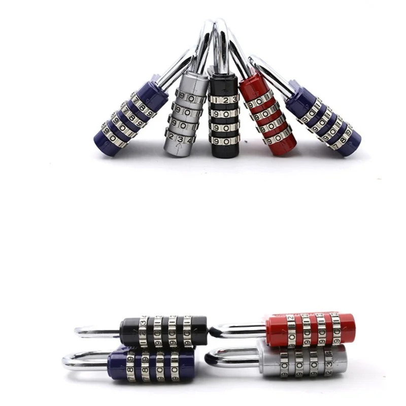 4 Digit Combination Padlock Keyless Password Zinc Alloy Code Door Lock For Luggage File Cabinet Gym Swimming Pool Drawer Locker