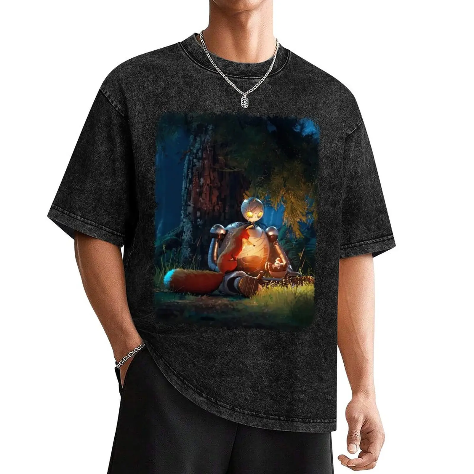 

The Wild Robot Dark Night T-Shirt boys animal print custom t shirt customs men t shirt