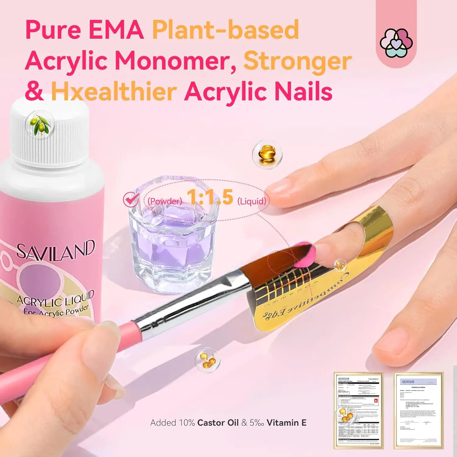 Kit completo de unhas acrílicas com broca: conjunto profissional para iniciantes, luz UV, esmalte em gel e decorações para salão de casa