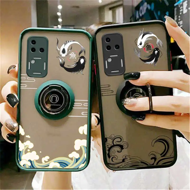 V30Pro Balance of Koi custodia per telefono con anello Skin-feel per Cover VIVO V30 V29Lite V29E V25