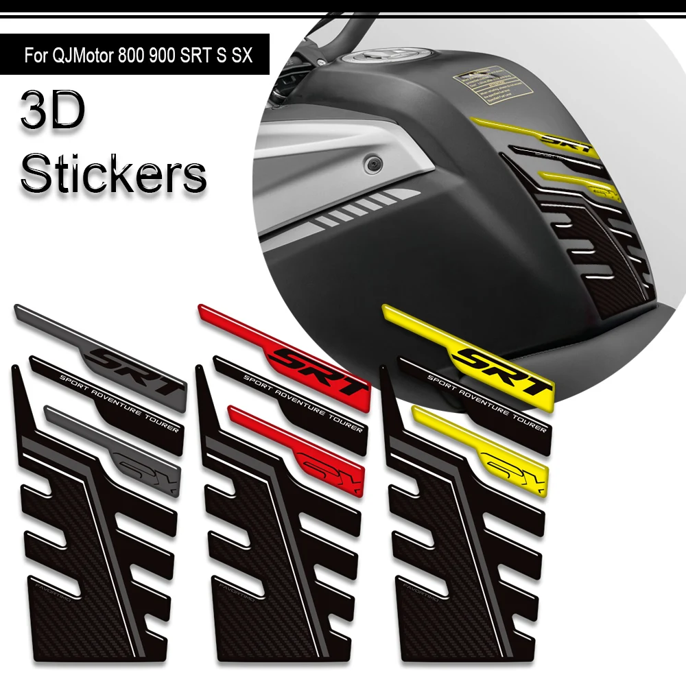ل QJ موتور SRT 800 900 SX دراجة نارية اكسسوارات خزان الوقود وسادة واقية يغطي مقاوم للماء ثلاثية الأبعاد الراتنج ملصقات عدة 2023-2025