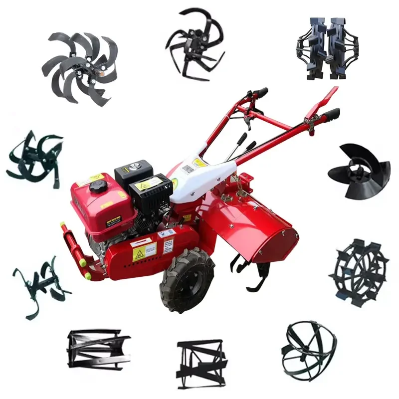 

Manual Diesel Hand Power Operated Agricultural Machinery Farm Gear Box Mini Tractor With Rotary Tiller and Front Loader