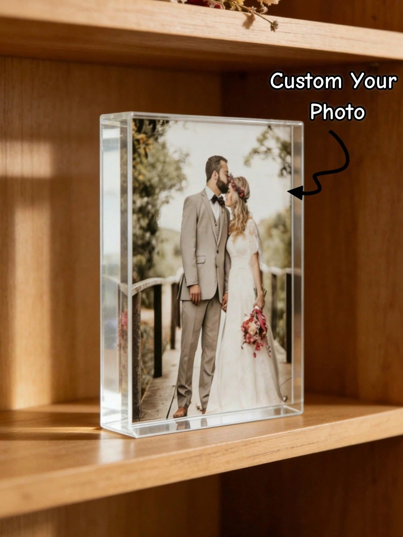 Customized Acrylic Photo Brick, Personalized Photo Frame, Photo Gift, Ideal Gift For Mom, Suitable For Wedding