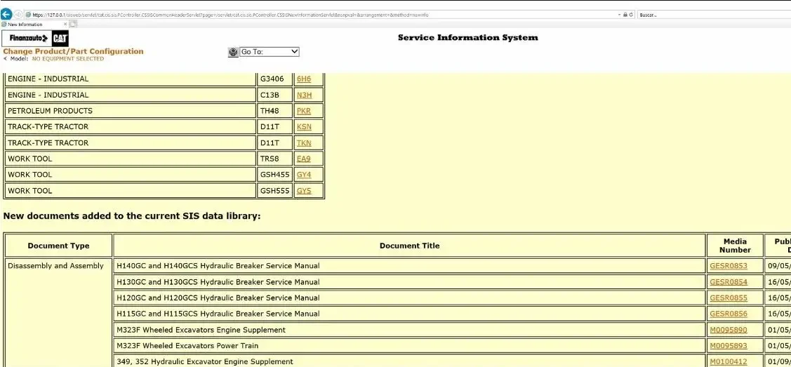 2022.1 CAT SIS Parts catalog maintenance manual line map query system software