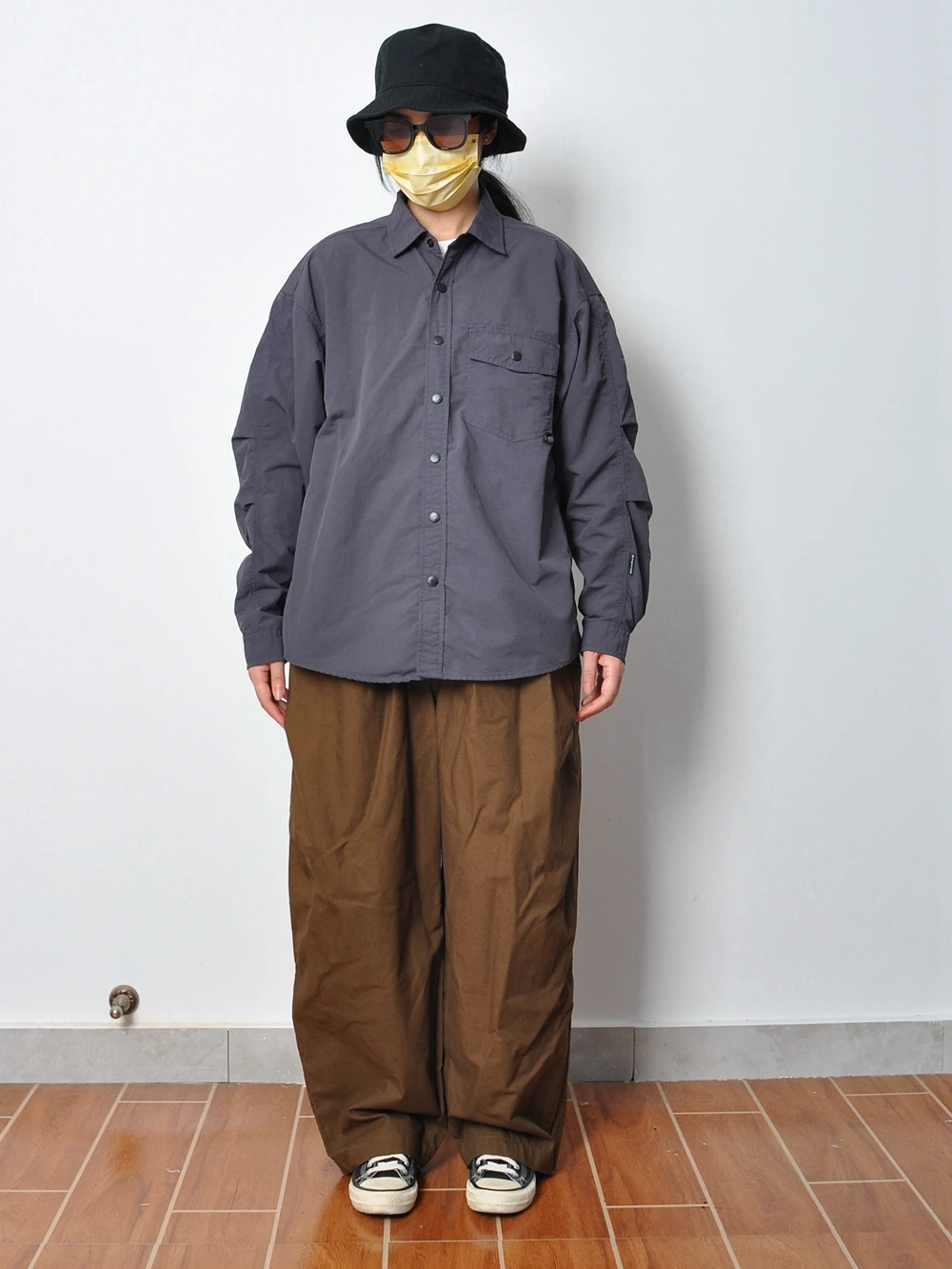 American Sle Skateboard Work Pants y HongKong Sle Loose Straight Casual Tapered Pants Wide Leg Silhouette