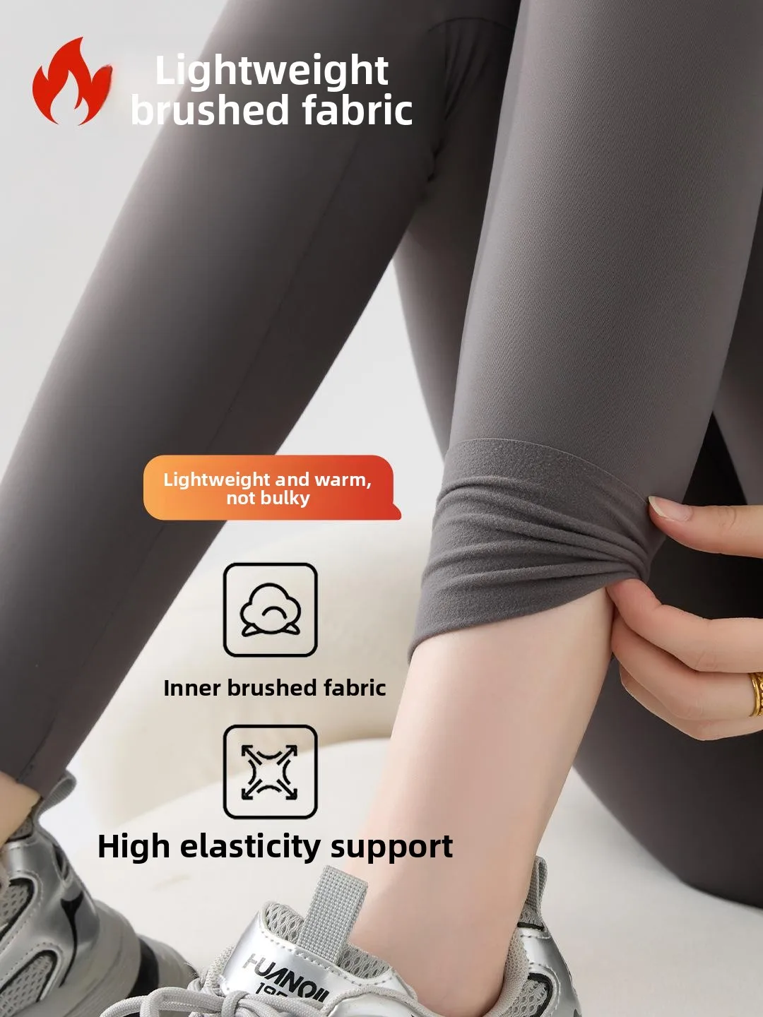 

Женские брюки для йоги Thiened Fce с высокой талией, теплый базовый слой для похудения, подтяжка живота, длинное полиэфирное волокно