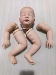 NPK 20inch Already Painted Reborn Doll Parts August Sleeping Baby 3D Painting with Visible Veins Cloth Body Included