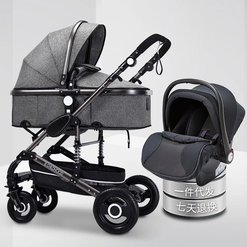 

2024Baby stroller two-in-one multi-functional high-view sit-down two-way shock-absorbing folding newborn