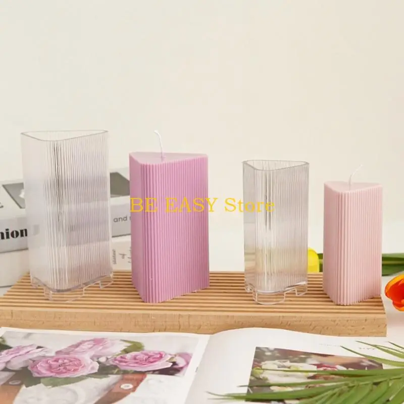 E28F Striped Triangular Silicone Molds Triangular Cylindrical Silicone Molds