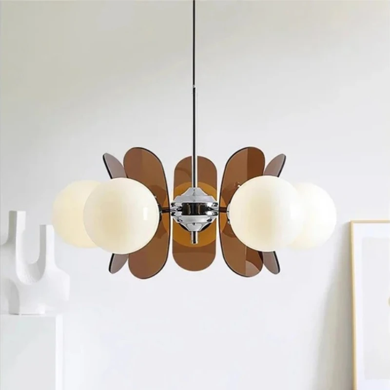 Bauhaus Retro Pendant Lights Restaurant Designer Lighting Medieval Magic Bean Eye Protection Glass LED Chandeliers Dining Table