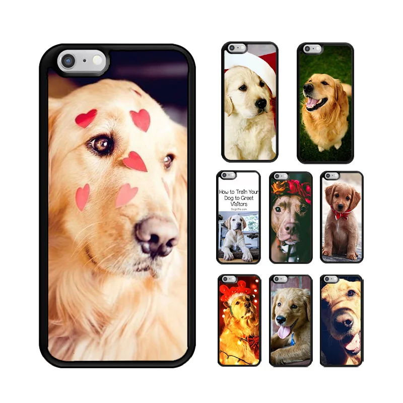 Phone Cover Case for iPhone 6 6S 7 8 PLUS X XS XR 11 12 13 MINI 14 15 PRO MAX Rubber Silicone Cute Pet Dog Golden Retriever