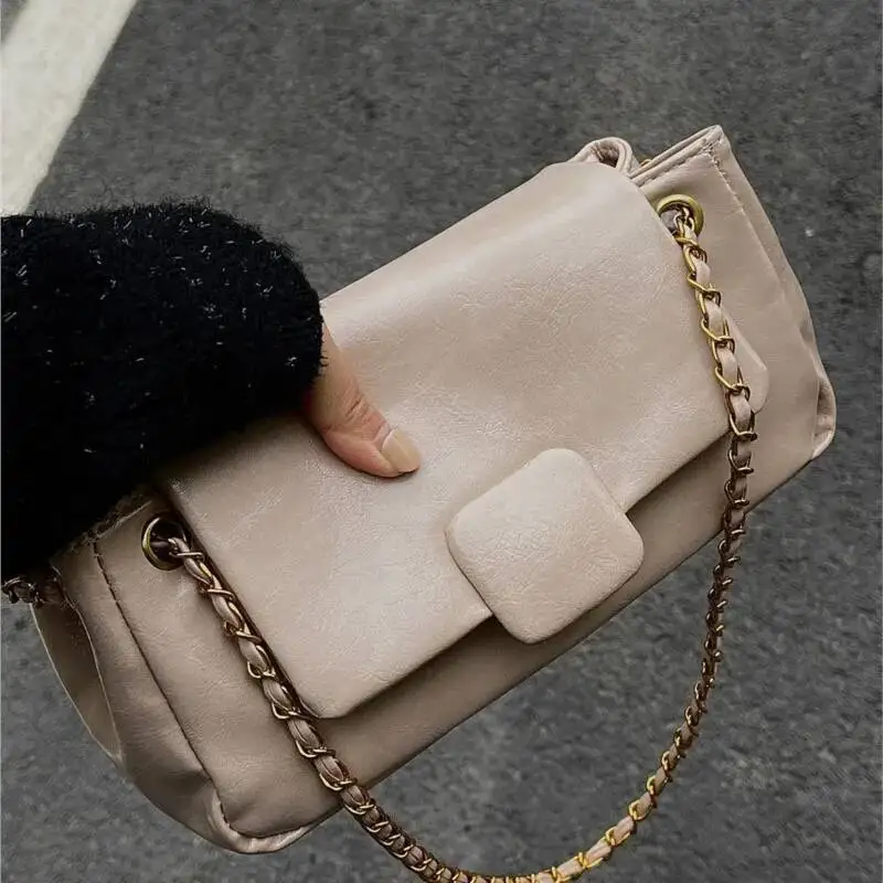 Bloom High Street Green Shoulder Bags Purse Women Leather Casual Y2k Handbag Wallet Ladies Retro Office Underarm Bag Hot Girls