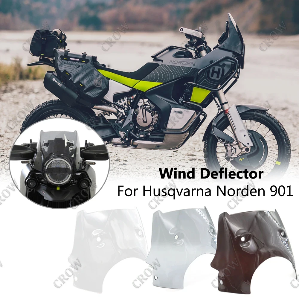 For Husqvarna Norden 901 2022 2023 Motorcycle Front Windshield Windscreen Wind Deflector Spoiler Protector