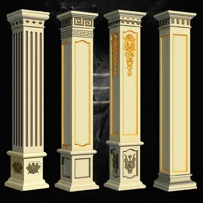 European Roman Column Mold for Household Villa Gate Square Shape Column Template Cast-in-place Cement Column Decorative Building