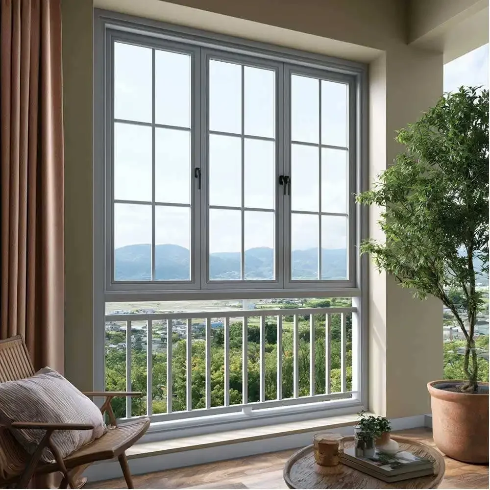 New Design Bedroom Hinged Window Good Sealing Performance Rainproof Aluminum Frame Glass Windows Mosquito Proof Casement Windows
