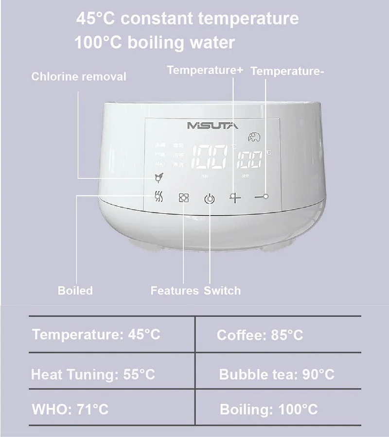 1.2L Electric Kettle Household Temperature Controlled Kettle Office Glass Flower Teapot Automatic Keep Warm Multi-function 600W