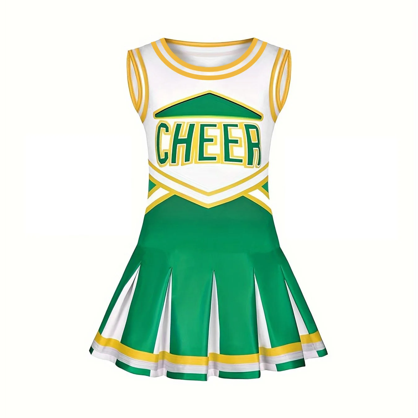 Summer New Girls 3d Printed Sleeveless Dress Cheerleading Party Uniform Team Opening Fashion Clothing For Children 3-14 Yearsold