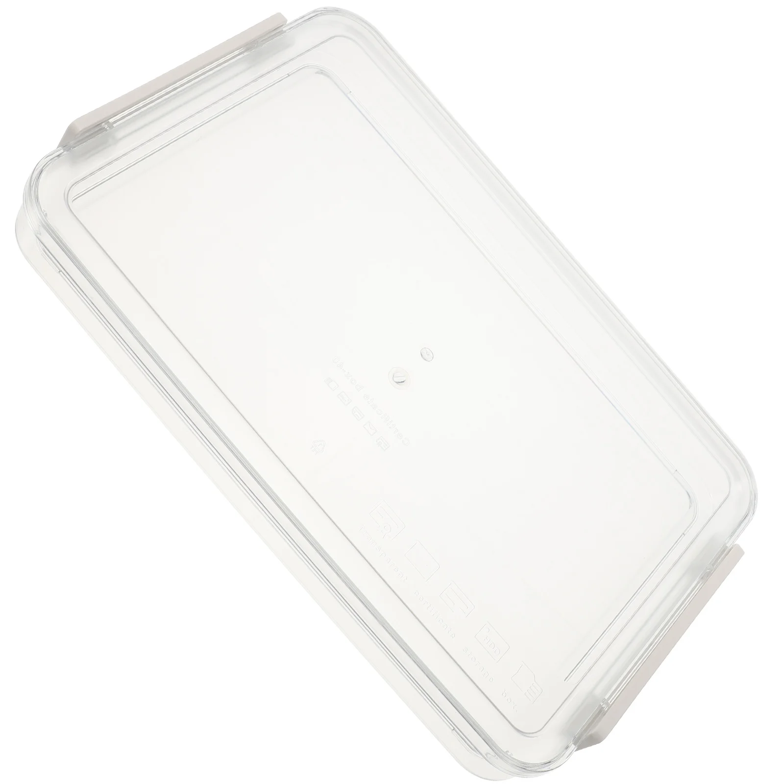 

File Box Case Convenient Paper Organizer Storage Grid Bill Holder Desktop Office Supply Abs Household