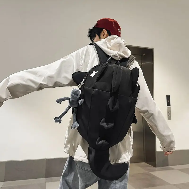 New Dinosaur Shark Backpack Fashion Cute Cartoon Large Capacity Backpack Men Women Hip Hop Funny Personalized Student Schoolbag