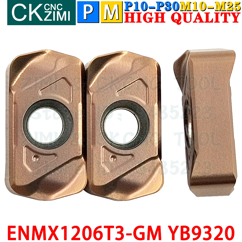 Imagem -04 - Enmx 1206t3 gm Yb9320 Inserções de Metal Duro Inserções de Fresagem de Alimentação Rápida Lnmu Lnmu0303 Enmx1206t3 gm Yb9320 Cnc Torno de Metal Fresadora Ferramenta para Fresa de Face Lnmu03r Enmx1206t3-gm Yb9320