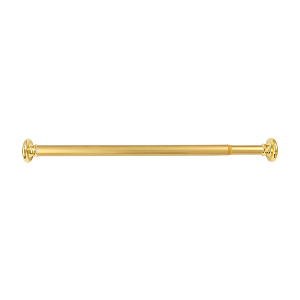 Extendable Curtain Rod Gold 55cm Adjustable Curtain Rods Expandable Pressure Spring Tension Rods for Closet Doorway No Drilling