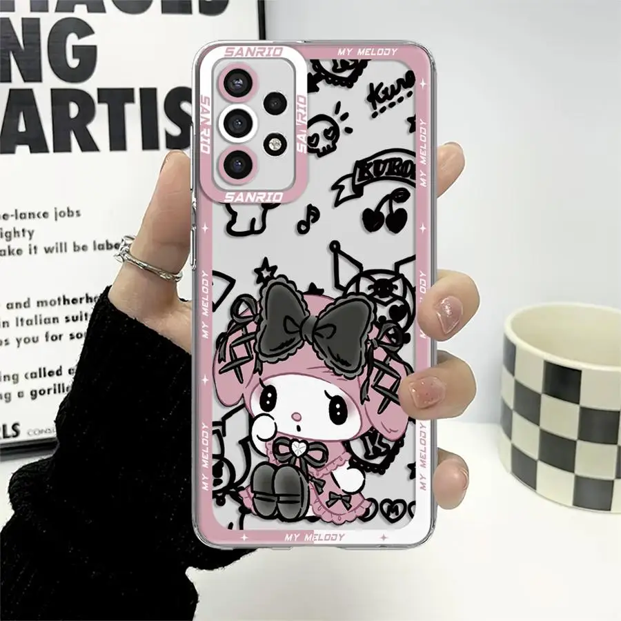 حافظة لهاتف سامسونج جالاكسي A50 A16 A17 A52s A72 A31 A71 A21s A52 A12 A32 A51 غطاء هاتف ناعم سانريو كورومي ماي ميلودي #4