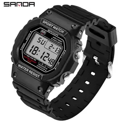 SANDA Top Brand Digital Watch Men Waterproof WristWatch LED Men's Sport G style Watch Mens Military Watches relogio masculino