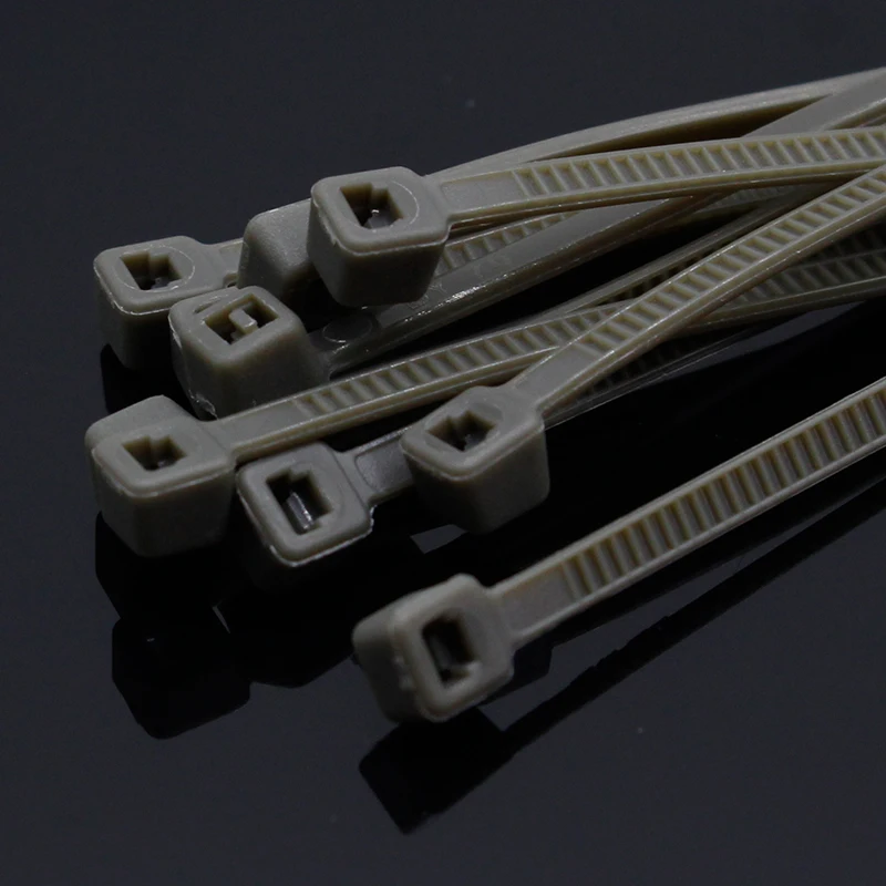 100 قطعة/الحزمة 4*200 مللي متر عرض 2.7 مللي متر مصنع ملون قياسي الذاتي قفل البلاستيك أربطة كابلات من النايلون ، سلك البريدي التعادل