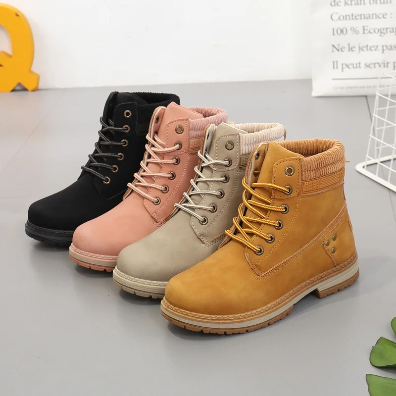 

2023 Winter Shoes Woman Warm Snow Boots Women Ladies Ankle Boots Outdoor Thick Bottom Tooling Boots Pink Booties