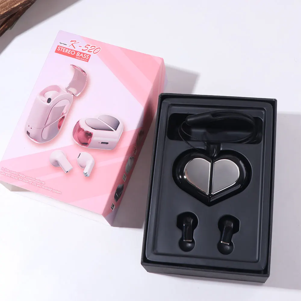 Stereo Bass Rotatable Bluetooth Earphones Low Latency Noise Cancelling Deformation Earphones Creative Couple Earphone