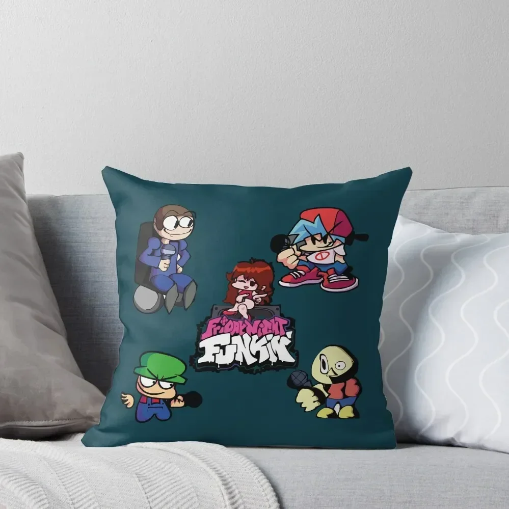 

dave and bombi fnf Throw Pillow Decorative Cushions Pillow Decor Sofa Cushion Cover New year pillow