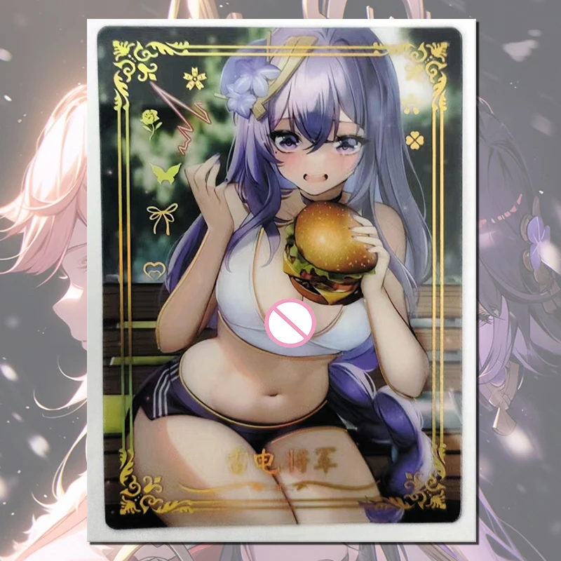 Anime Goddess Story HI card Yae Miko Keqing Eula Shenhe Ganyu Beautiful characters Game Collection Birthday Christmas gifts