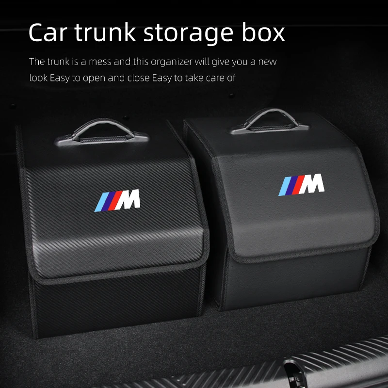 Car Trunk Organiser Leather Camping Foldable Luggage Storage Boxes For BMW F11 G11 F10 F30 G08 G28 G20 G30 X3 X5 X6 Series 3 5