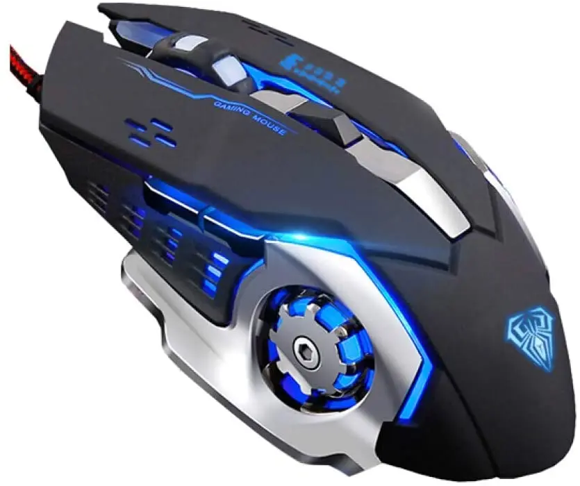 

Wired Gaming Mouse 6 Programmable Buttons Ergonomic Mice Colorful LED Light Mouse for PC Computer Laptop,Game and Office