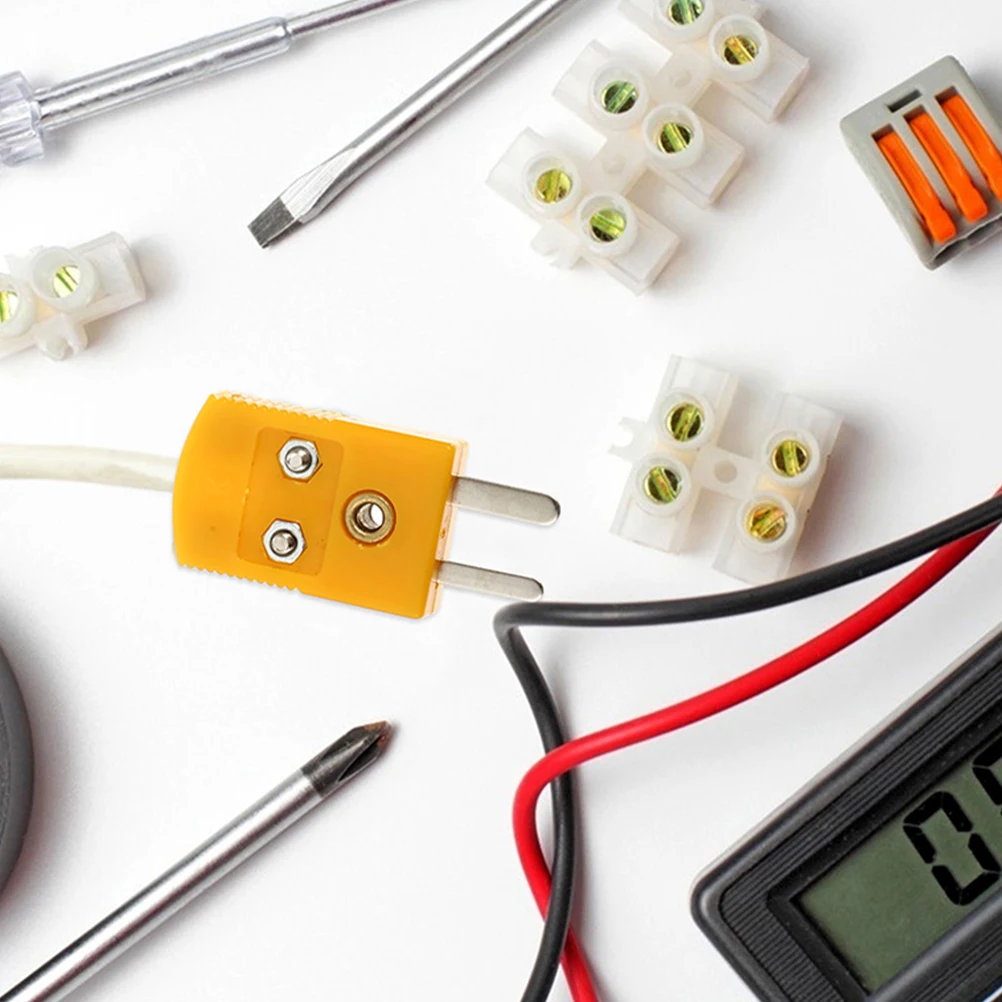 

K Type Thermocouple Plug Socket Connector High Temperature Resistant Stable Precise Measurement Industrial