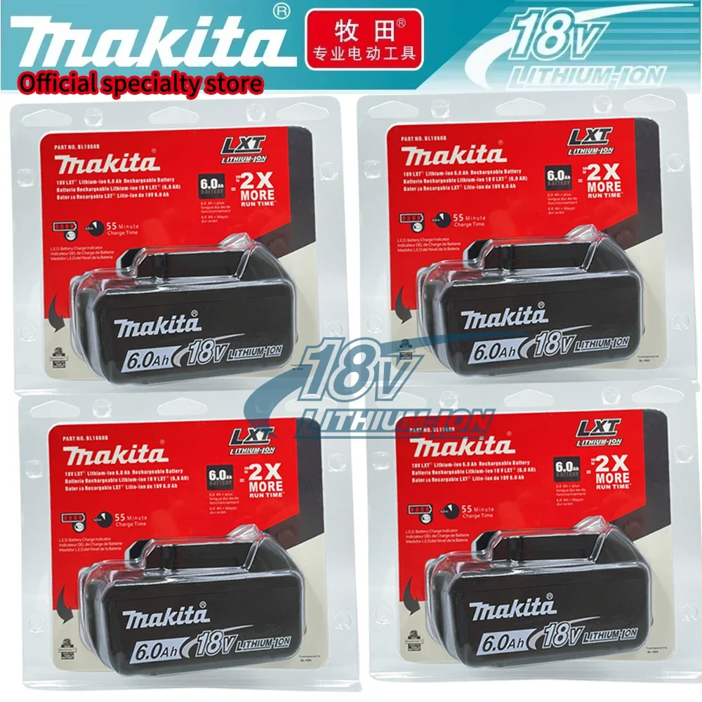 

100% Original 6Ah Makita 18V Battery BL1830B BL1850B BL1850 BL1840 BL1860 BL1815 Replacement Lithium Battery