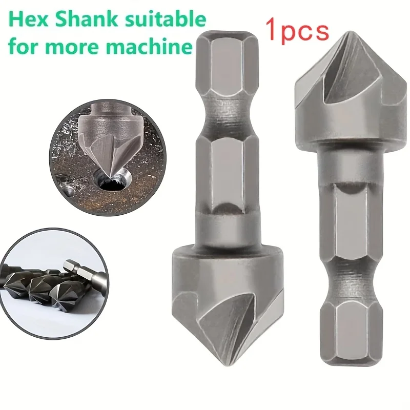1pcs Heavy-Duty Hex Shank Drill Bits & Mortiser Tool - Uncoated Durable Metal Drilling Heads Suitable for Woodworking Tools