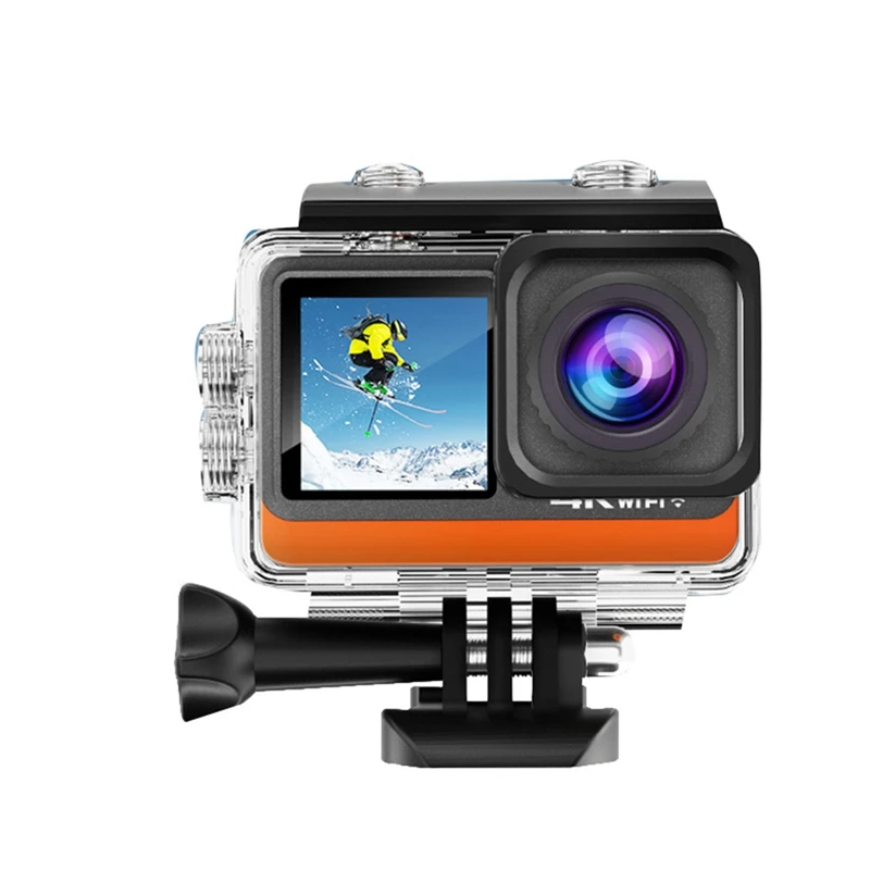 

Ultra HD 4K 30FPS 16MP Wifi Action Camera Dual Screen 2.0 IPS LCD 170° Wide Angle 30M Waterproof Sport Helmet Video Cam Durable