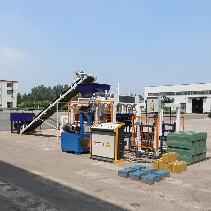 QT4-15 PLC Controlled Bearing Gearbox Automatic Hydraulic Hollow Block Making Machine Interlocking Paver Brick Production