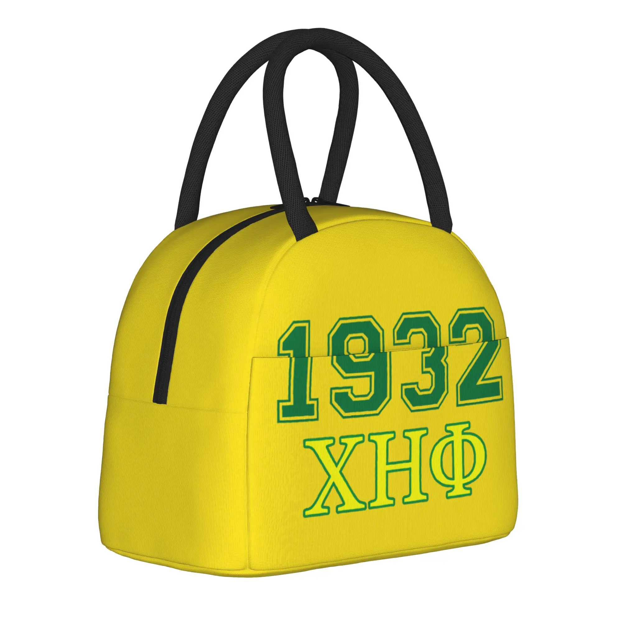 CHI ETA PHI Sorority Nurse 1932 Lunch Bag For Men  Print Lunch Box Retro Cooler Bag Portable Zipper Oxford Thermal Lunch Bags