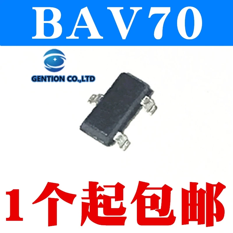 

10PCS Live triode BAV70 SOT-23 A4 A4T A4W in stock 100% new and original
