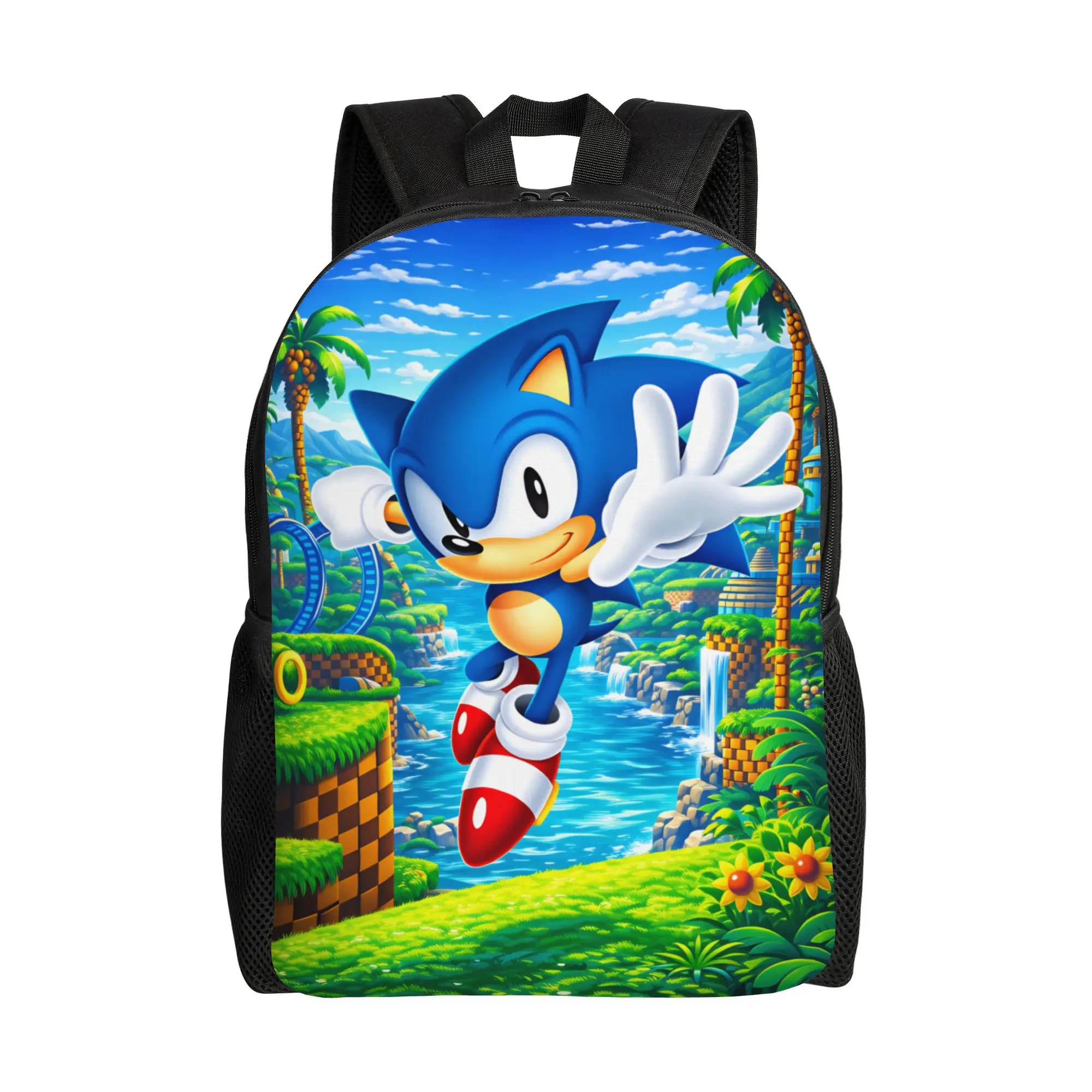 

New Sonic 3D Printed Cartoon Backpack Sport Backpacks Boy Colorful Soft School Bags Streetwear Rucksack