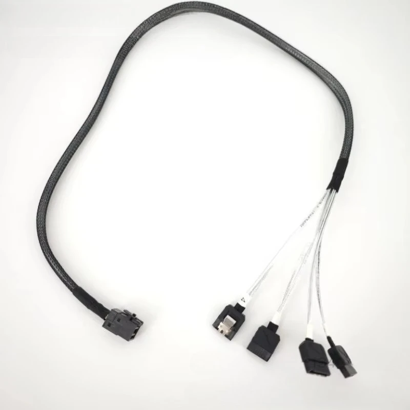 12G HD SFF-8643 to 4 SATA Cable, Server Array Card HDD Backplane Cable